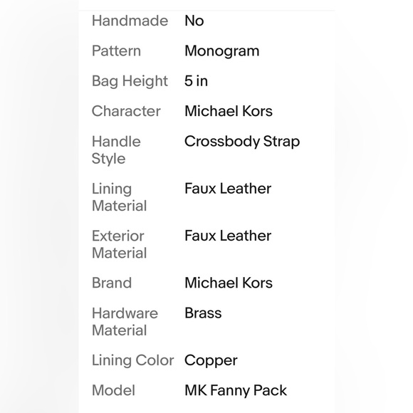 MICHAEL KORS MK Signature Fanny Pack Belt Bag Snaps
Chain 554131C NWT - Picture 10 of 10